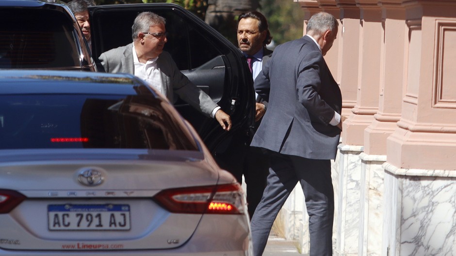 Raúl Jalil, Gustavo Sáenz y Osvaldo Jaldo.