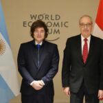 Milei con el presidente de Suiza, Guy Parmelin