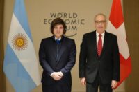 Milei con el presidente de Suiza, Guy Parmelin